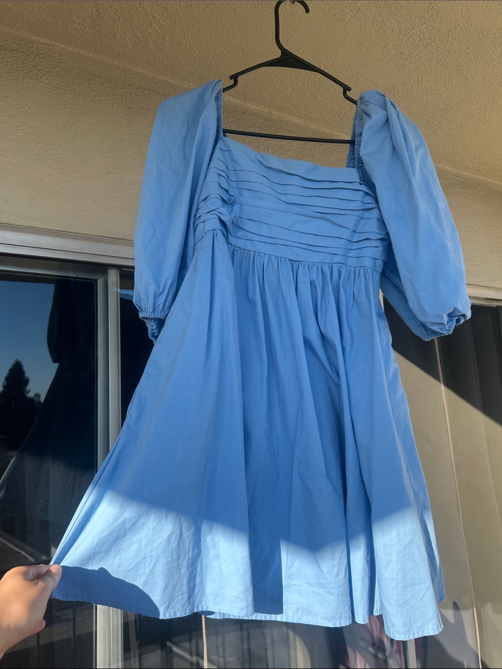 Abercrombie & Fitch Sky Blue Smocked Dress